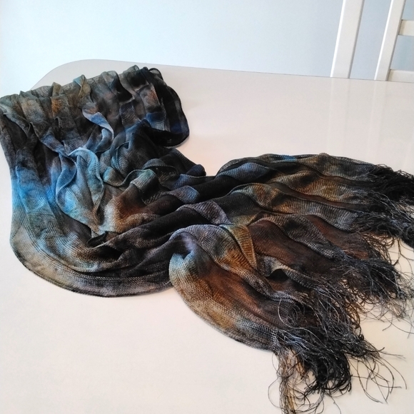 Ladies multi-coloured infinity scarf - Picture 7 of 7